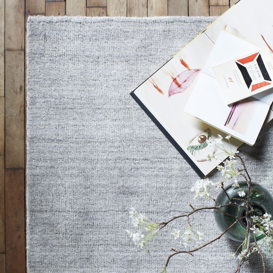 HandLoomed Shine Rug Grey west elm Australia